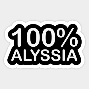 Alyssia name father of the groom gifts from daughter in law. Sticker